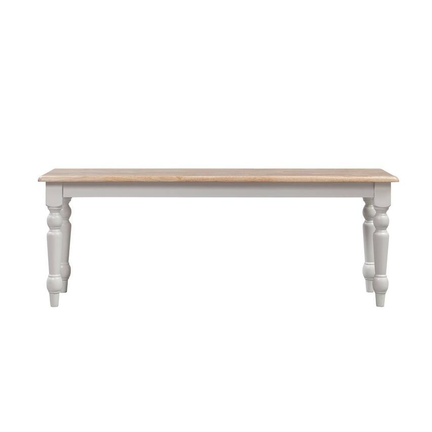 Boraam Farmhouse Bench, White/Natural