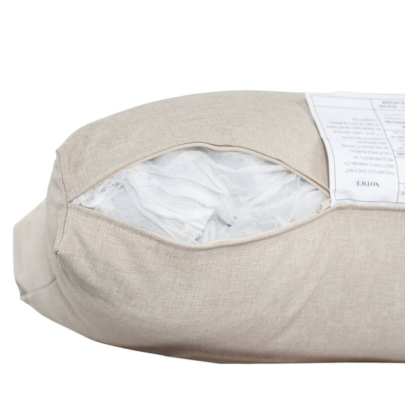 Christopher Knight Home - Outdoor Modern Solid Acacia Wood 4-Piece Conversation Set with Rope Accents and Cushions