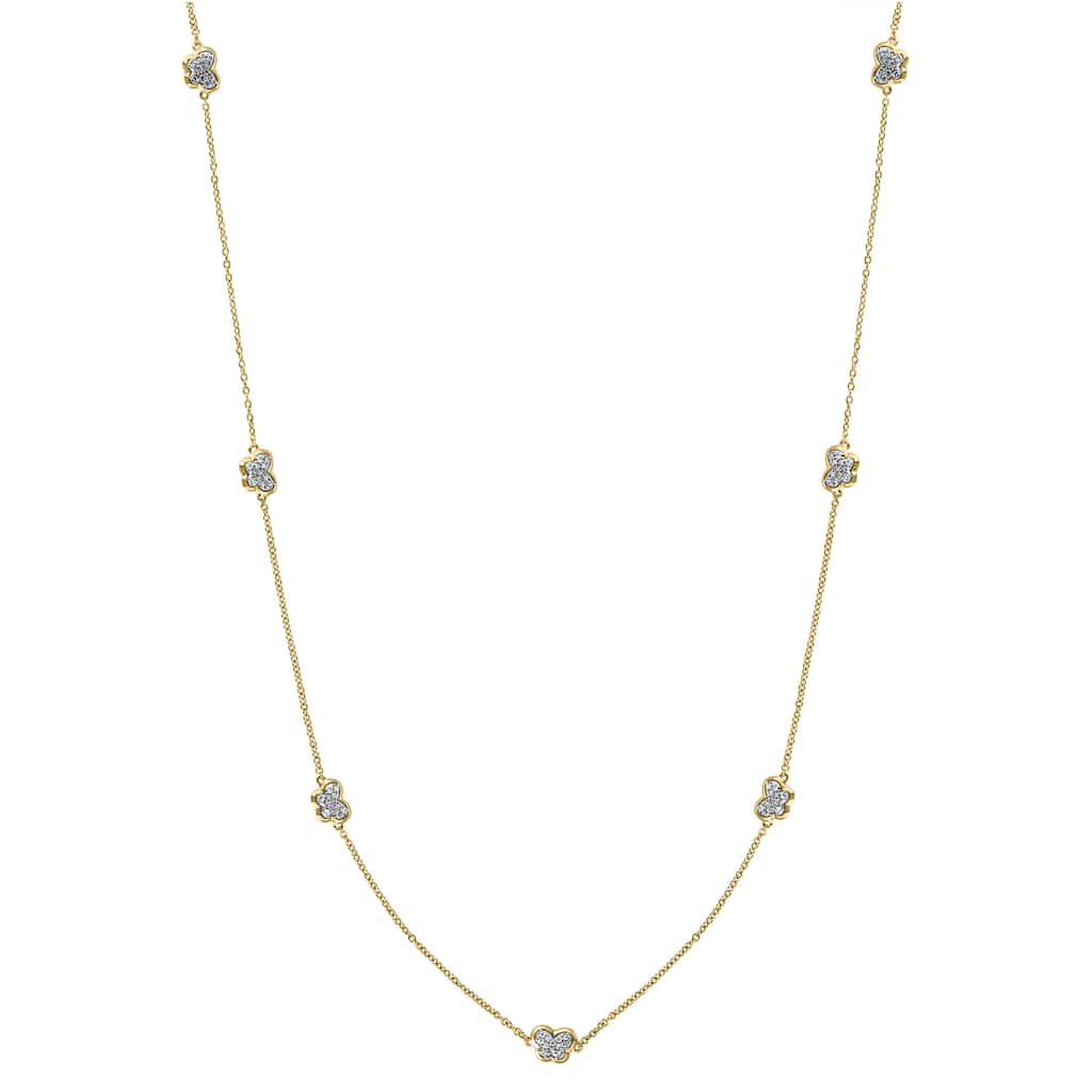 EFFY 925 Silver Diamond Station Necklace