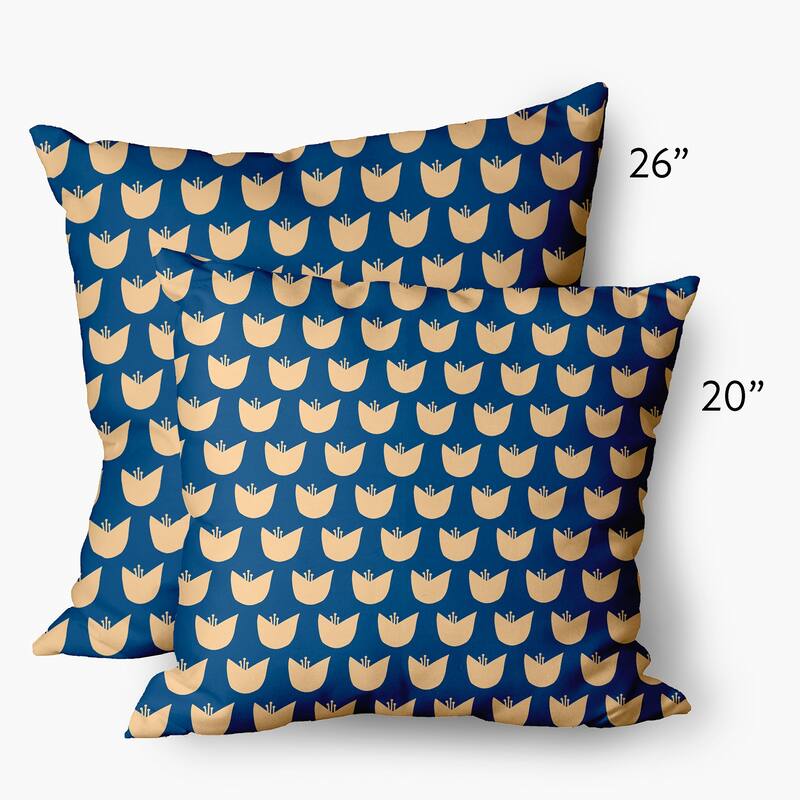 Simple Tulip Design Decorative Throw Pillow