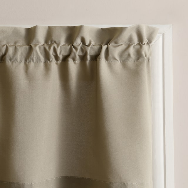 No. 918 Martine Microfiber Semi-Sheer Rod Pocket Kitchen Curtain Valance and Tiers Set