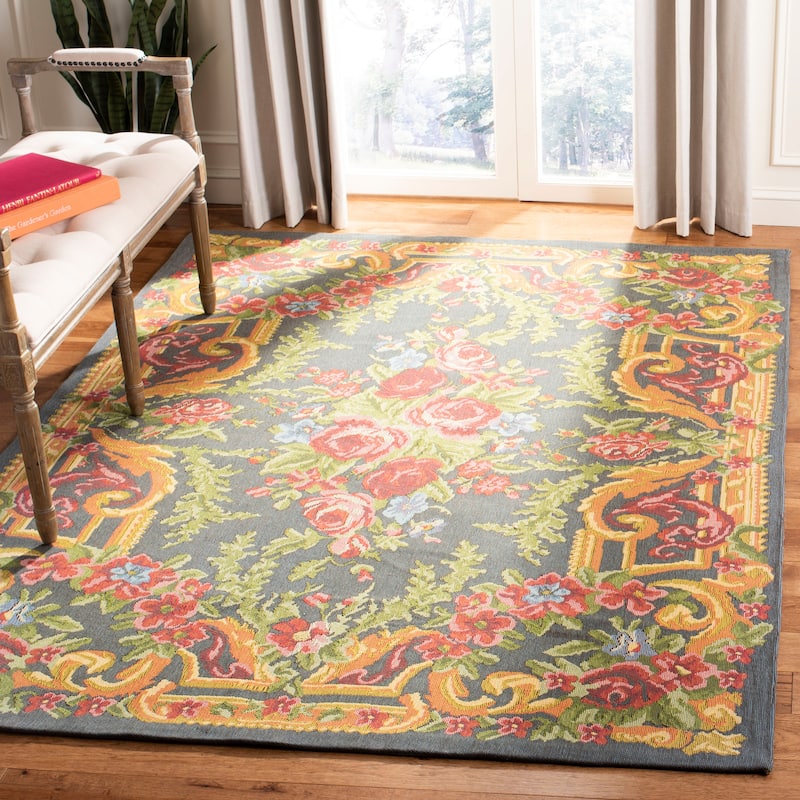 SAFAVIEH Classic Vintage Boho Renstine Oriental Cotton Rug - 8' x 10' - Grey/Rose