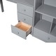 preview thumbnail 15 of 80, Multifunctional Wood Twin Size Loft Bed with L-Shaped Desk and Storage Staircase, Loft Bed Frame with Cabinet and Drawers