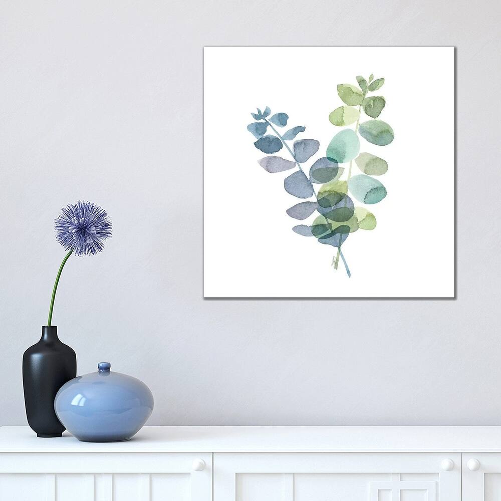 iCanvas "Natural Inspiration Blue Eucalyptus on White I" by Tara Reed Canvas Print