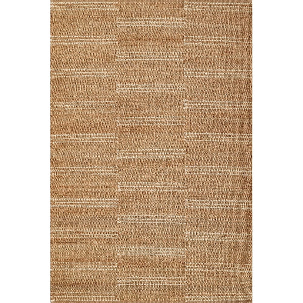Erin Gates by Momeni Crescent Broken Stripe Natural Hand Woven Jute Area Rug