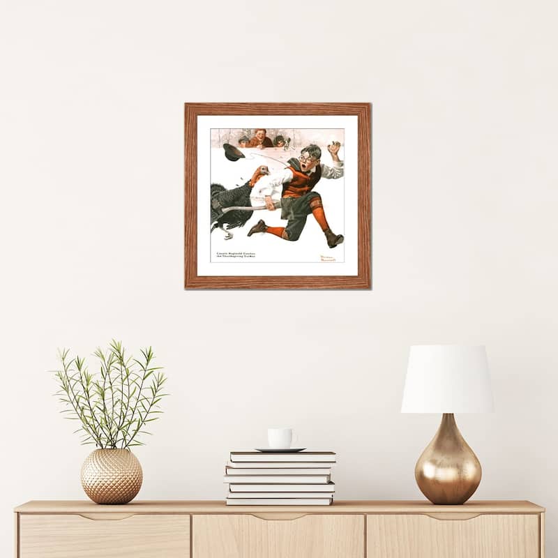iCanvas "Cousin Reginald Catches the Thanksgiving Turkey" by Norman Rockwell