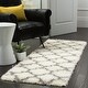 preview thumbnail 87 of 99, SAFAVIEH Montreal Shag Sadia 2-inch Thick Rug 2'3" x 7' Runner - Ivory/Grey - Runner