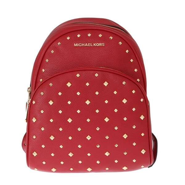 michael kors red studded backpack