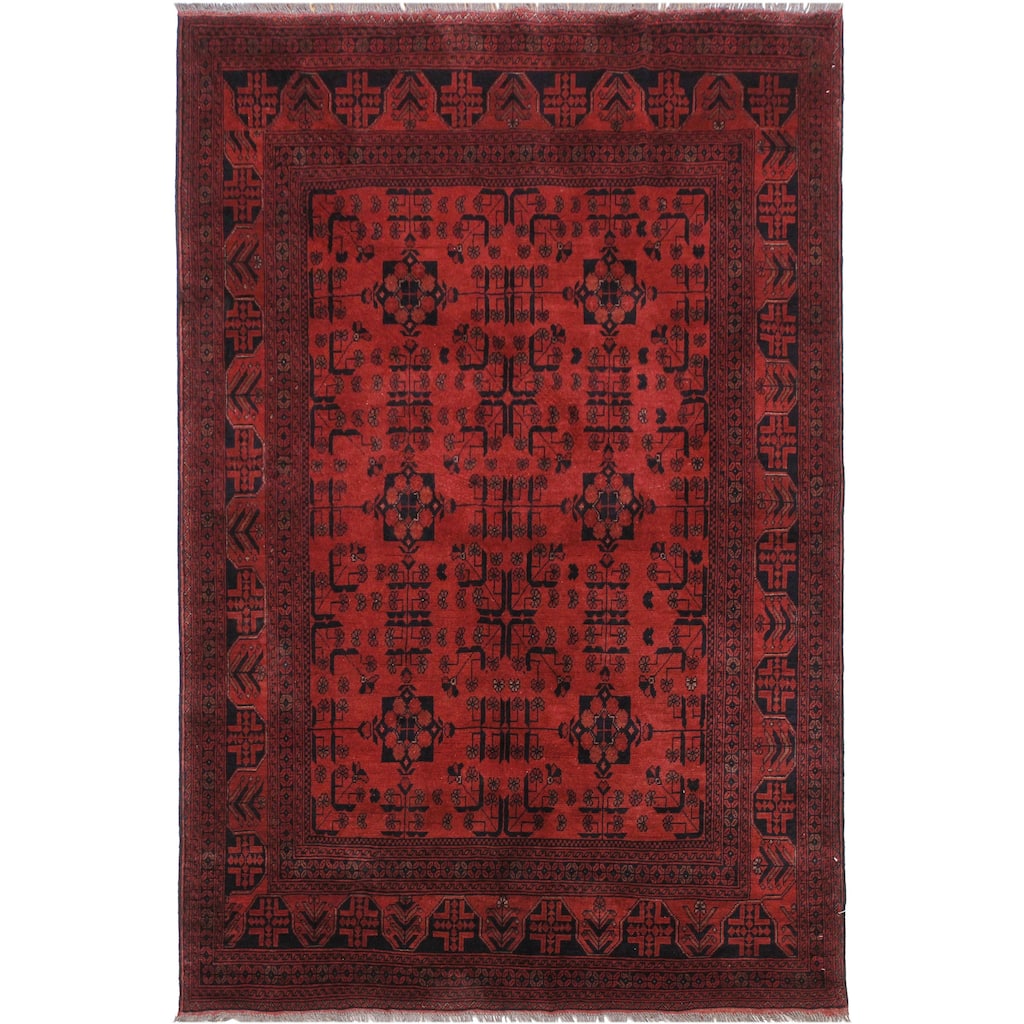 Southwestern Biljik Khal Mohammadi Whitley Red/Black Rug - 5'8'' x 7'10''