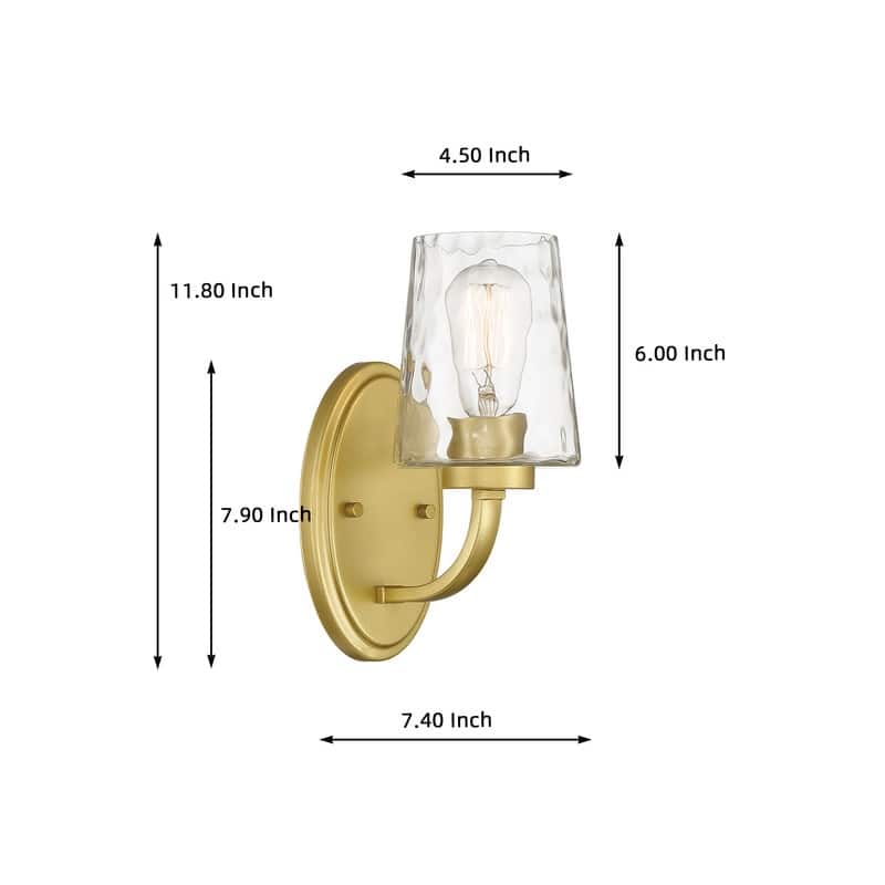 Acroma Modern Bathroom Vanity Light Art Glass Wall Sconce