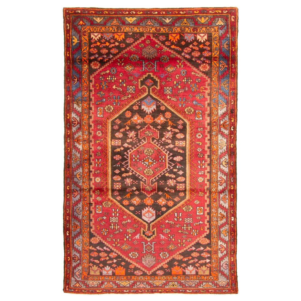 ECARPETGALLERY Hand-knotted Anadol Red Wool Rug - 4'8 x 7'9