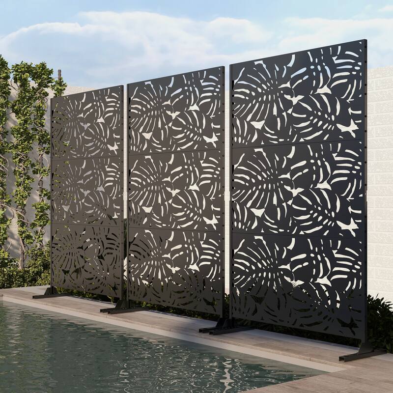 2Set Patio Outdoor Privacy Metal Screens and Panels