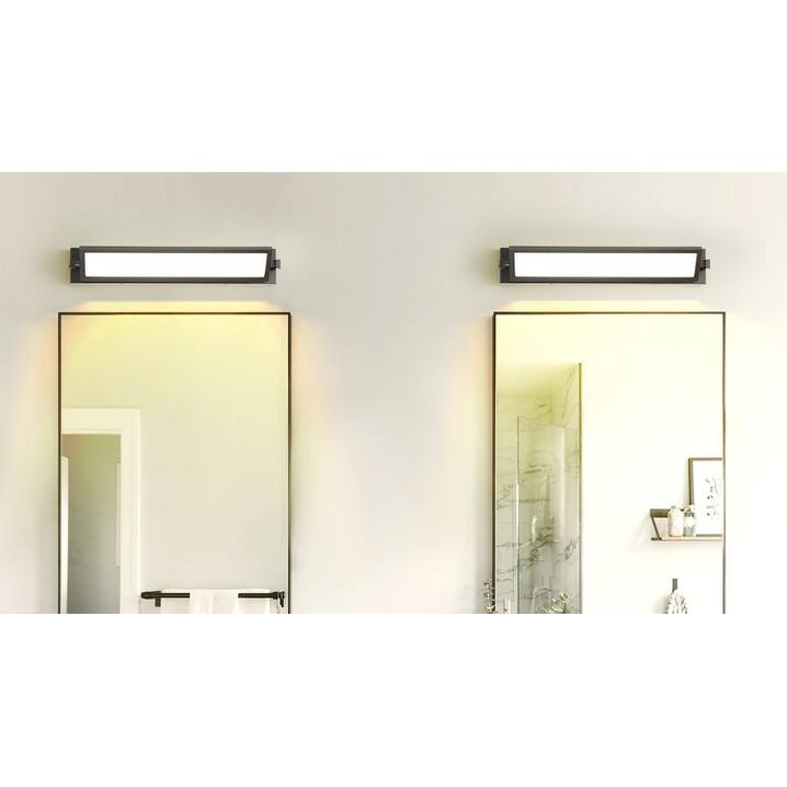 Rotatable Metal Wall Sconce with Adjustable Dimmable LED Lighting - 27 Inch