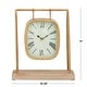 preview thumbnail 6 of 5, Gold Wood Pendulum Decorative Clock with Wood Base - 10 x 5 x 11