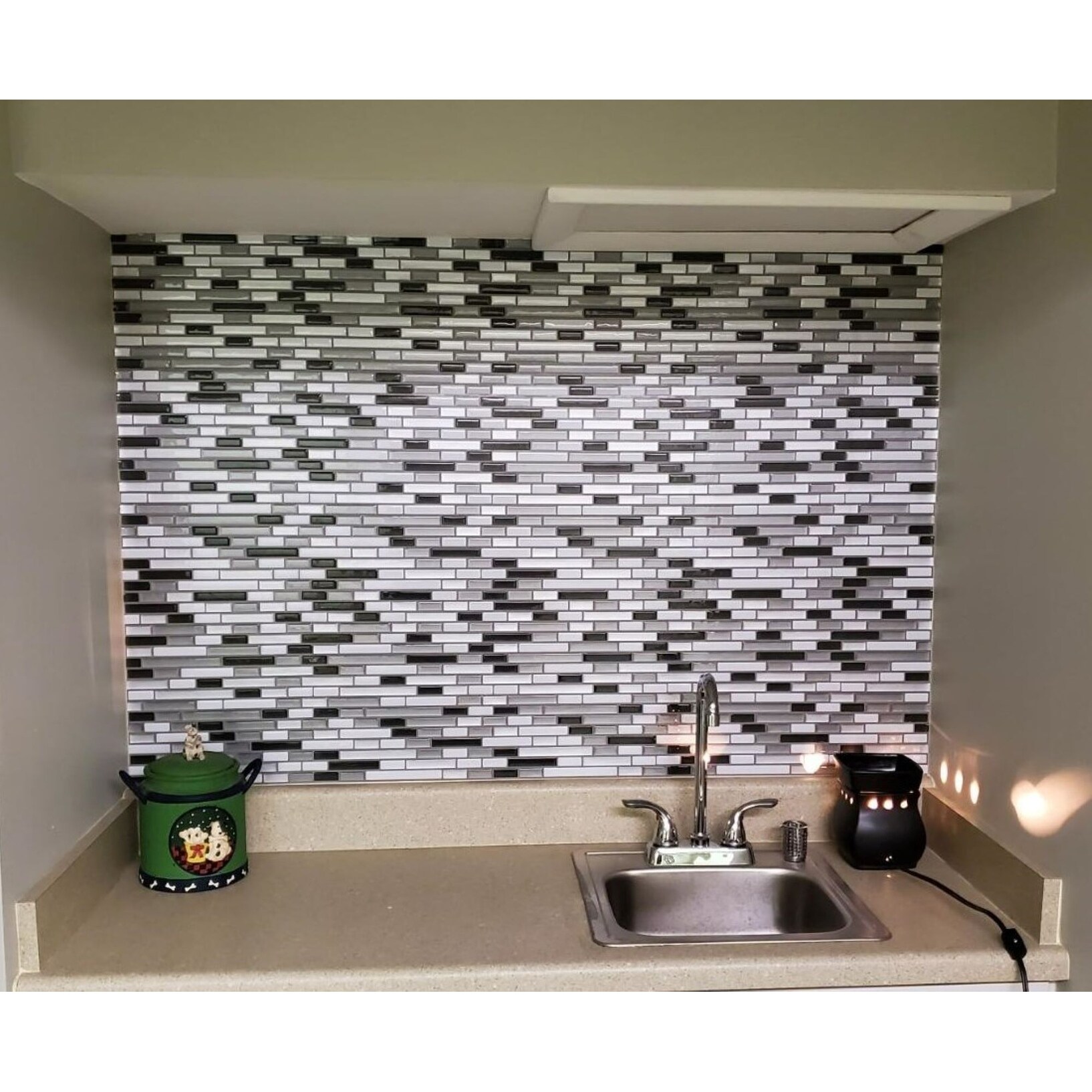 Art3d 12 X12 Vinyl Peel And Stick Kitchen Backsplash Tile Mist Grey