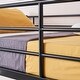 preview thumbnail 11 of 13, Black Metal Bed Frame With Table Shelf Elevated Bed Iron Bed - (78 x 38.5 x 71.7)"(L x W x H)