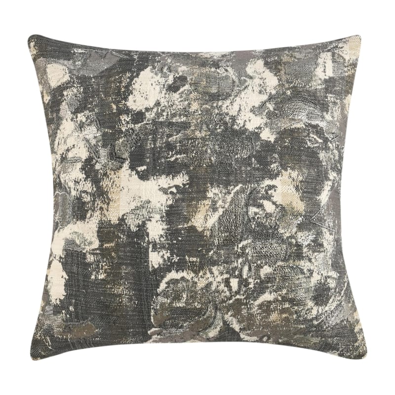 Villa by Classic Home Luciana 22" Gray Cotton Blend Throw Pillow