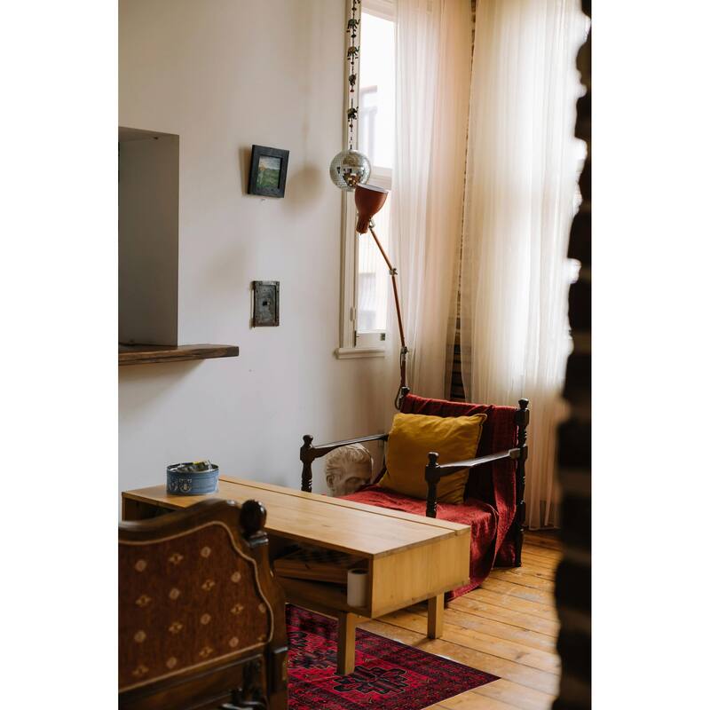 ECARPETGALLERY Hand-knotted Teimani Red Wool Rug - 3'8 x 6'5