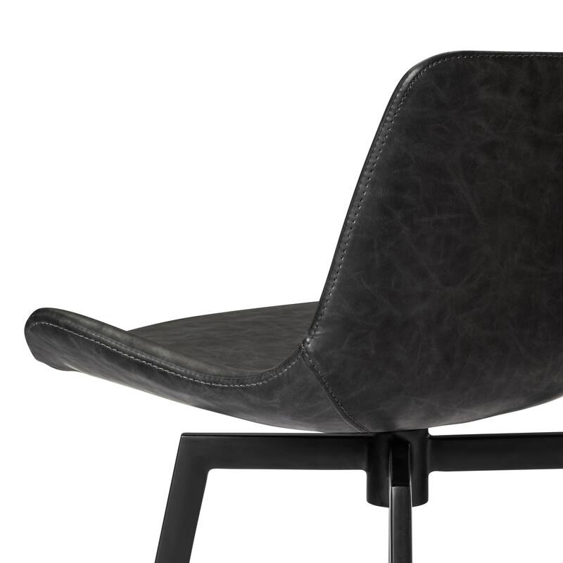 Maven Lane Victor Metal & Vegan Leather Kitchen Dining Stool