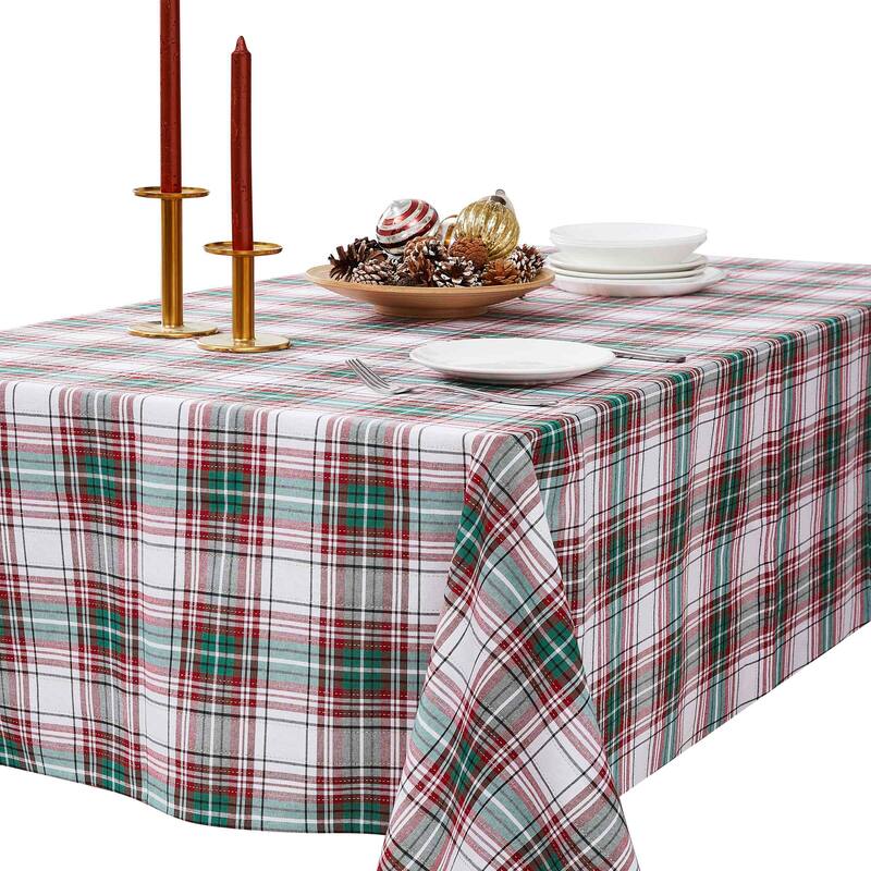 Avanti Linens Holiday Plaid 52" X 70" Tablecloth