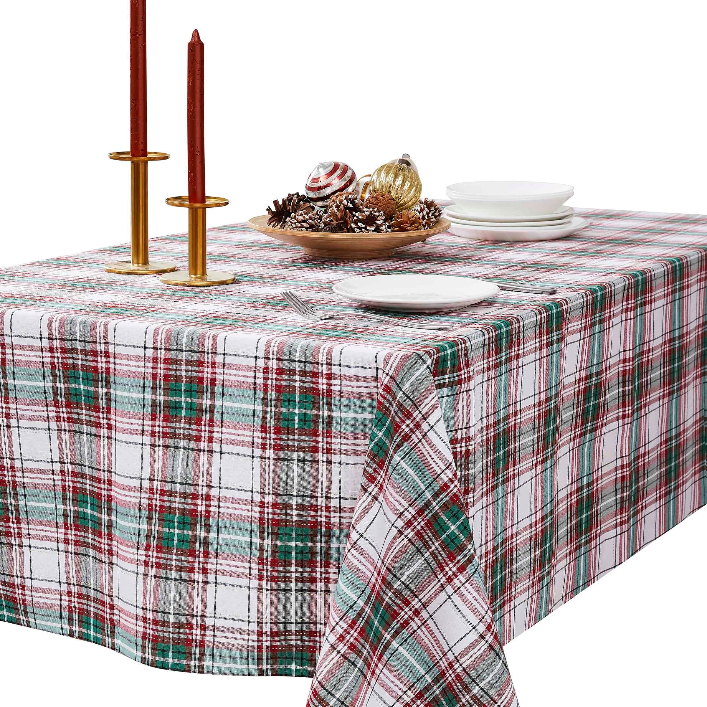 Avanti Linens Holiday Plaid 60" x 84" Tablecloth