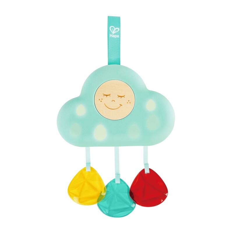 Hape Musical Cloud Light Baby Crib Mobile W/ Lights & Relaxing Songs