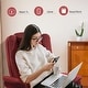 preview thumbnail 14 of 14, Mcombo Recliner Chair with Ottoman, Fabric Massage Swivel Chair