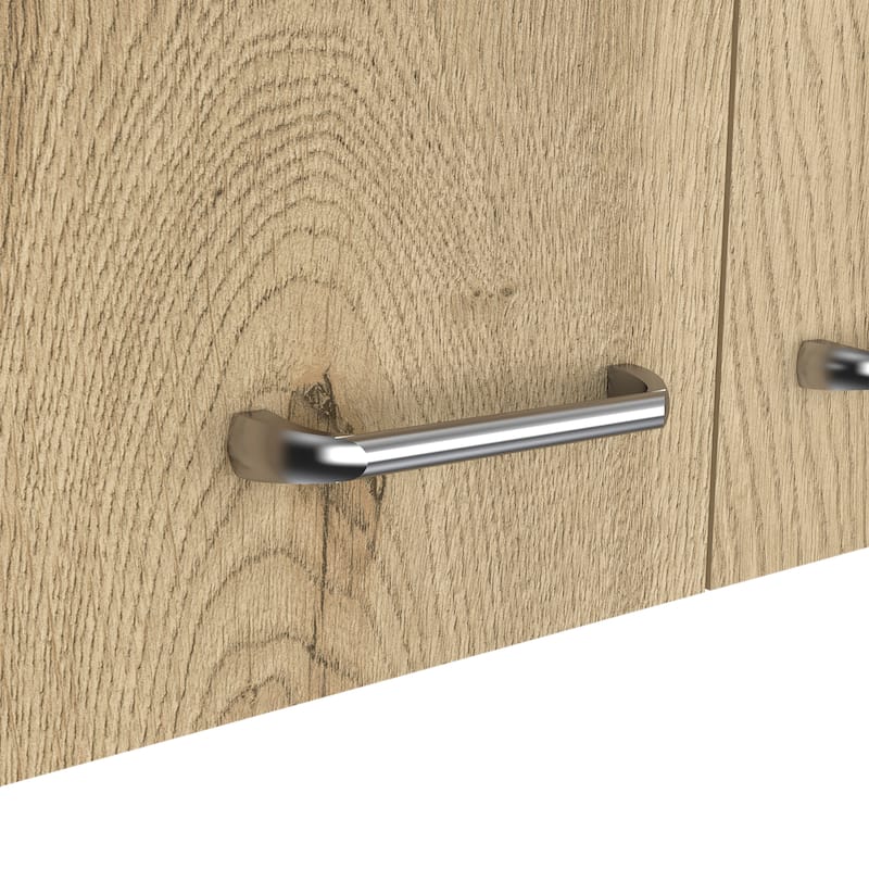 Wall Cabinet, Two Shelves, Double Door, Black Wengue Finish