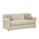 preview thumbnail 14 of 12, Belgian Ivory Sleeper Sofa Bed w/ Gel Memory Foam Mattress Full