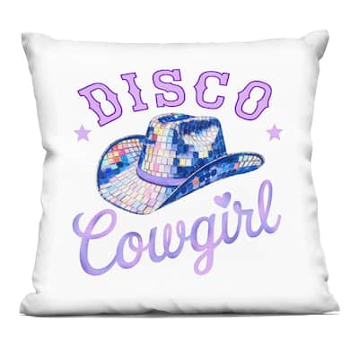Stupell Purple Disco Cowgirl Hat Decorative Printed Throw Pillow Design by Amanda Greenwood