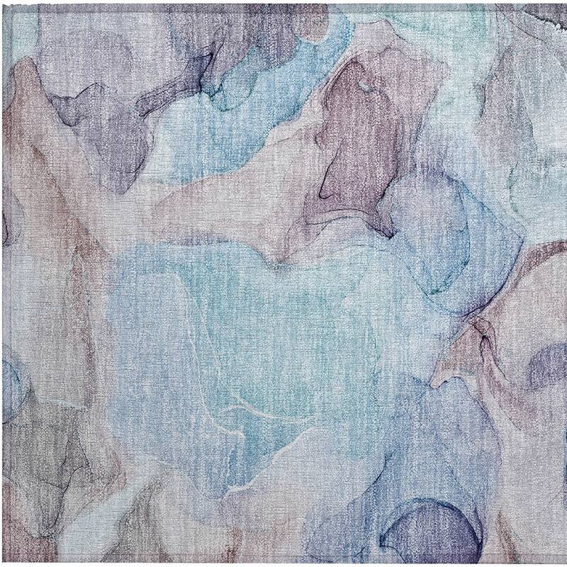 Dava Unique Abstract Weather Resistant Blended Style Outdoor Rug
