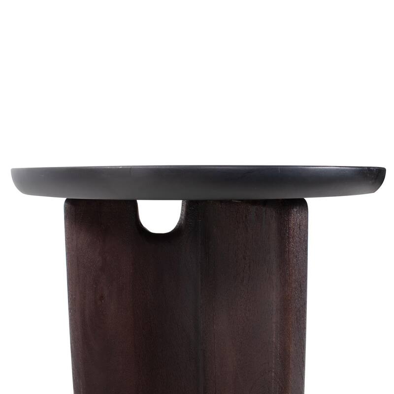 Rounded Bollack Tray Side Table - 23.3/4H x 24D x 24W