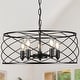 preview thumbnail 19 of 17, Bella Depot Industrial Black Metal Cage Dimmable Chandelier 70-Inch Adjustable Pendant Light for Kitchen Island, Hallway - 20"