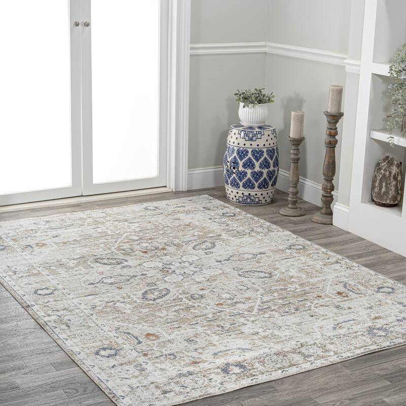 JONATHAN Y Shaemus Global Medallion Low-Pile Machine-Washable Area Rug