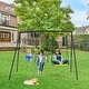 preview thumbnail 2 of 16, EROMMY Heavy-Duty A-Frame Metal Swing Set for Kids - 440lbs Capacity, Includes Saucer Swing & Belt Swing 3-in-1：round/ belt /saucer swing