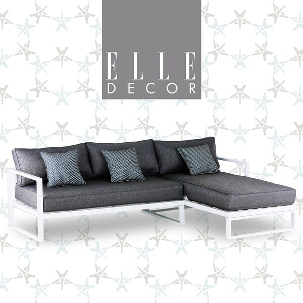 White Elle Decor Paloma Outdoor Sofa 