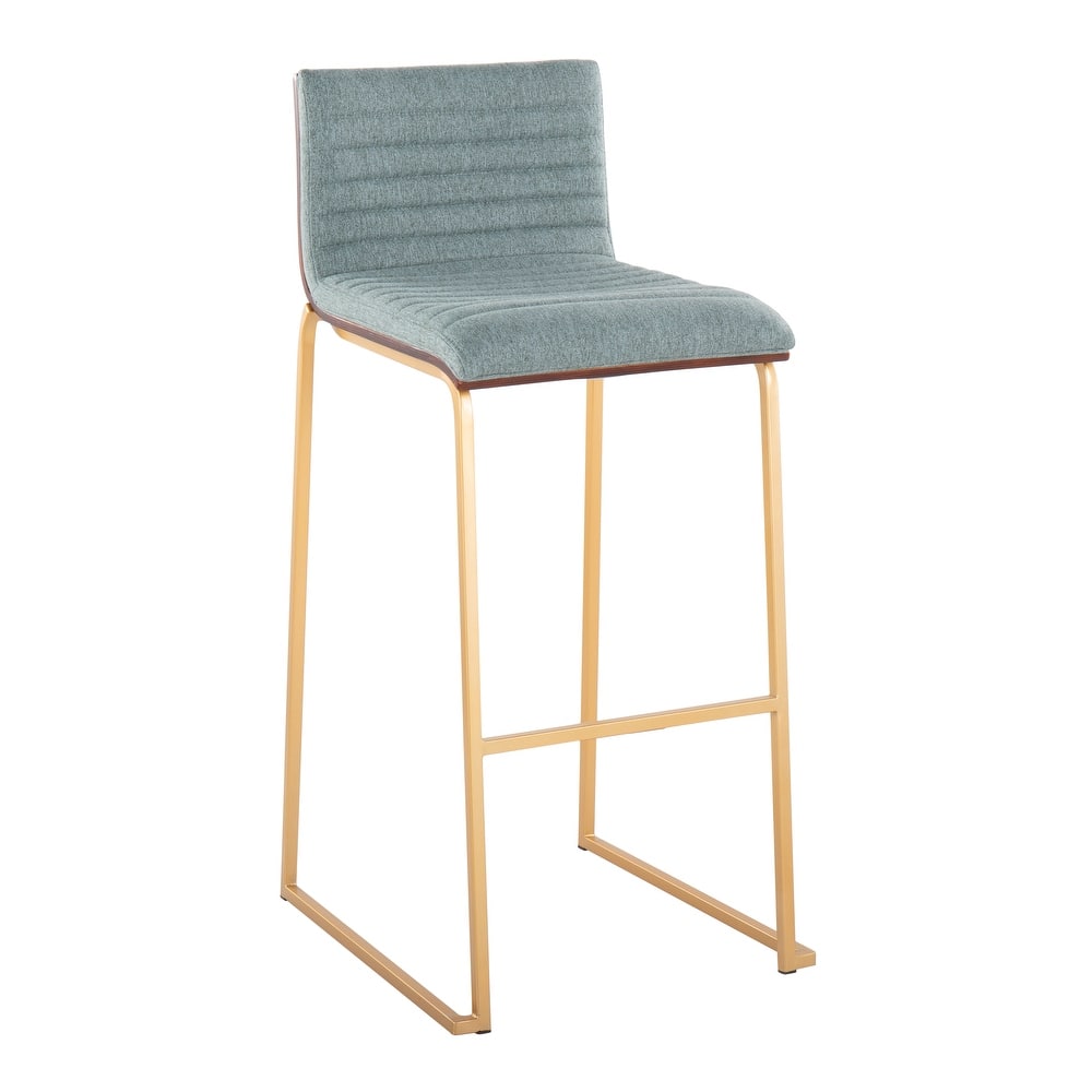 Silver Orchid Magda 30" Fixed-Height Upholstered Bar Stool (Set of 2)