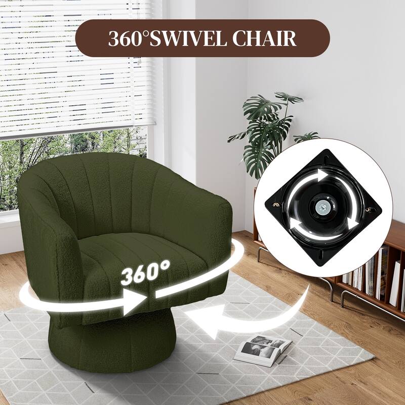Ouyessir Oversized Modern Upholstered Barrel Chairs