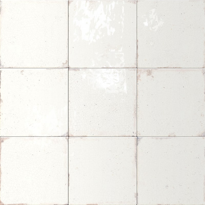 Merola Tile Mayolica White 5-7/8" x 5-7/8" Ceramic Wall Tile