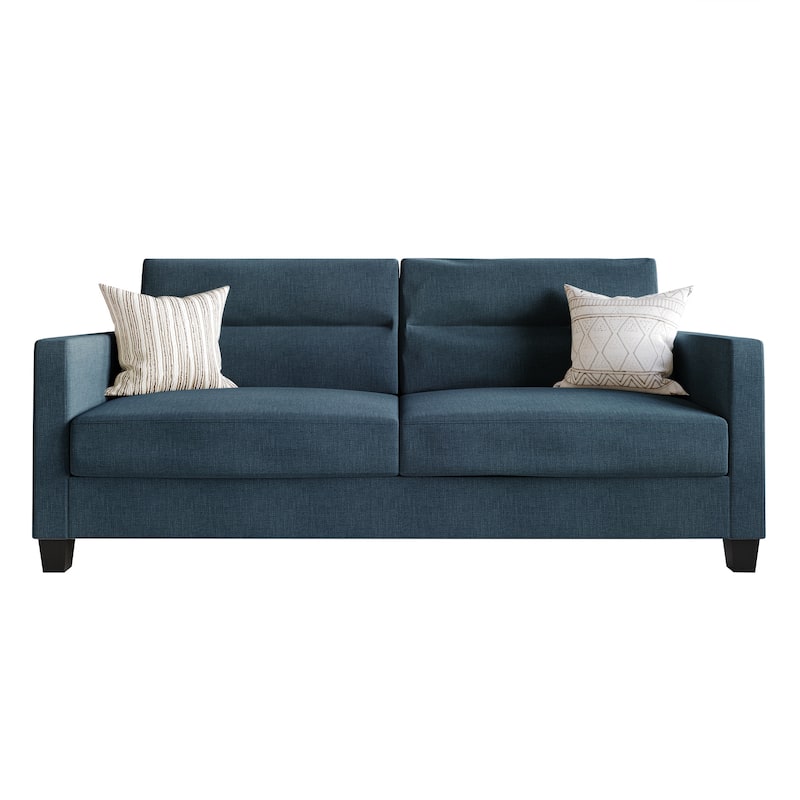 CraftPorch Clean and Minimalist Linen Upholstered Sofa - Blue