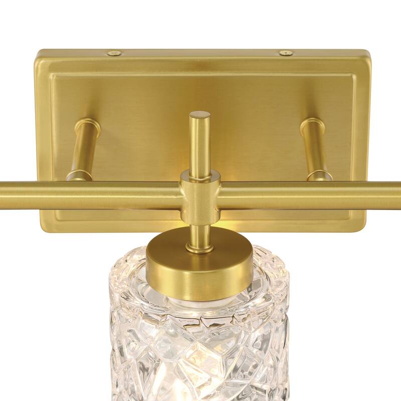 Acroma Dimmable Bathroom Vanity Light with Water Ripple Clear Shade