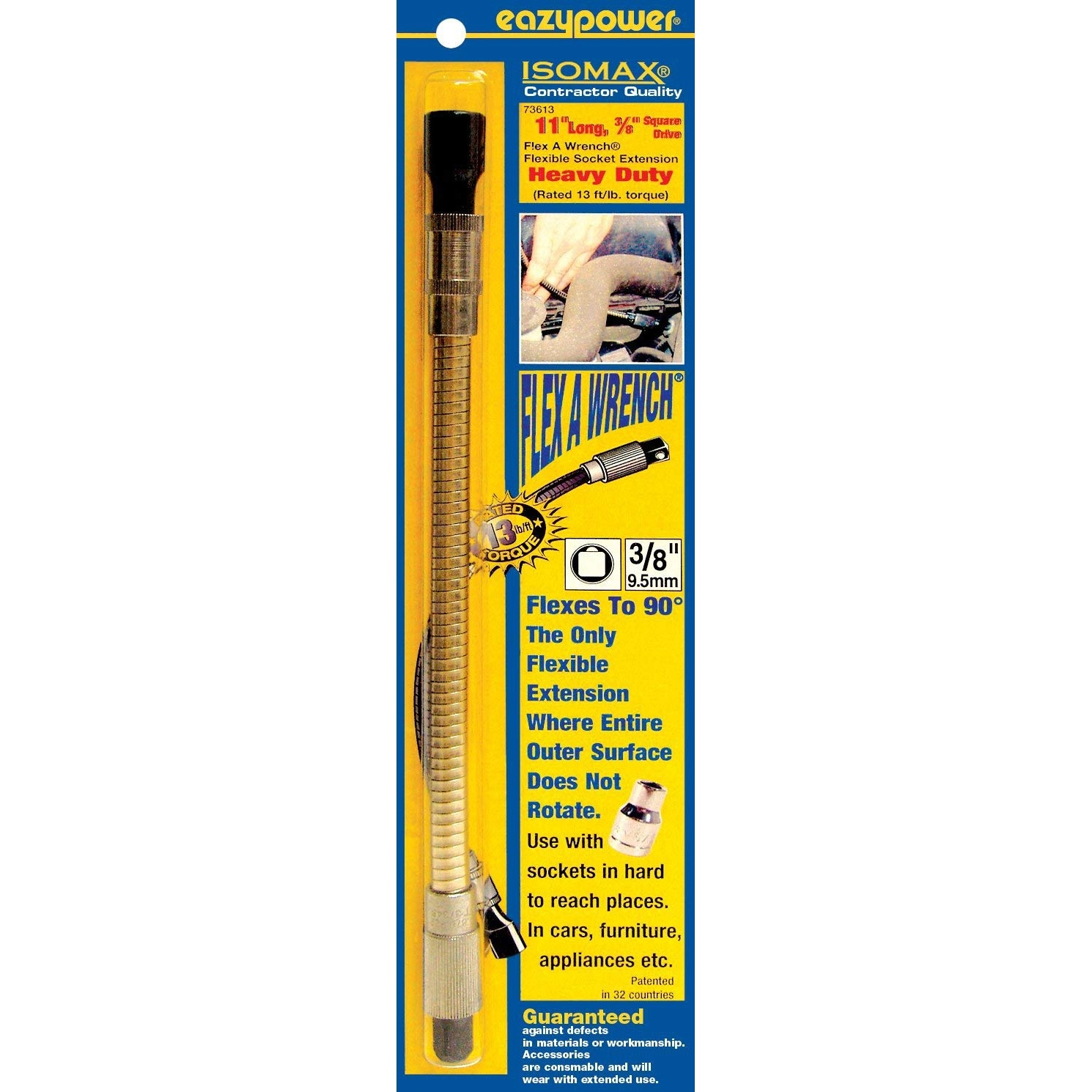 Eazypower 73613 Isomax Flex A Wrench Socket Extension 3 8 Drive 11