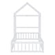 preview thumbnail 51 of 88, Wooden Floor Bed wFence Railings and Detachable House Shape Headboard Platform Bed, Kids Montessori Style Playhouse Frame Bed