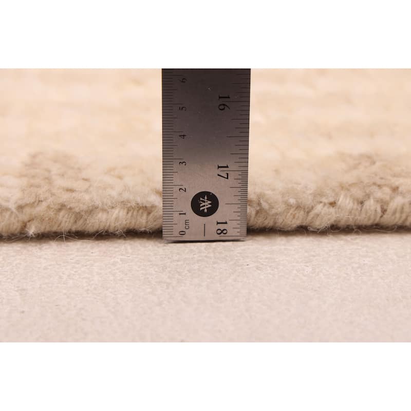 ECARPETGALLERY Hand-knotted Looma Cream Wool Rug - 8'0 x 9'11