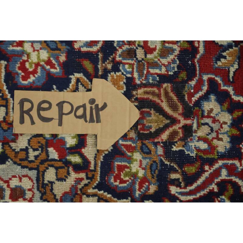 Hand Knotted Oriental 100% Wool Carpet Traditional Floral Red Najafabad Area Rug - 10' 5'' X 6' 8''