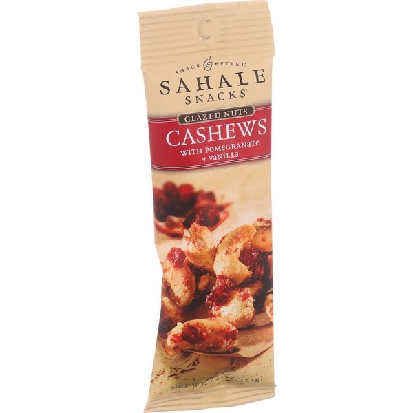 Sahale Snacks Glazed Nuts - Cashews with Pomegranate and Vanilla - 1.5 oz - Case of 9