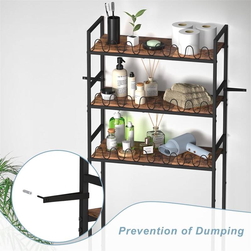 Over The Toilet Storage - 9.8"D x 23.6"W x 63"H