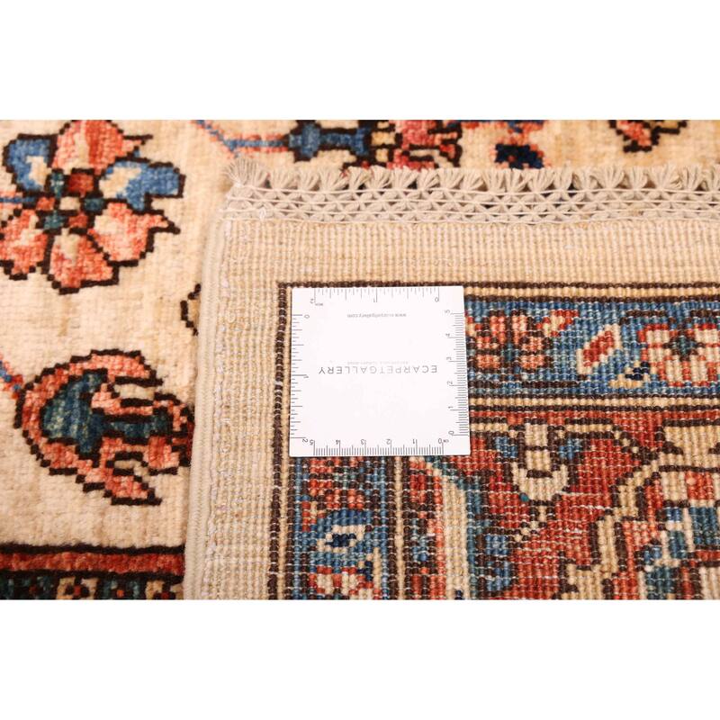 ECARPETGALLERY Hand-knotted Aryana Ivory Wool Rug - 5'7 x 7'10