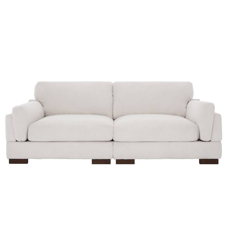 90" Corduroy Modular Sofa Reclining Sectional
