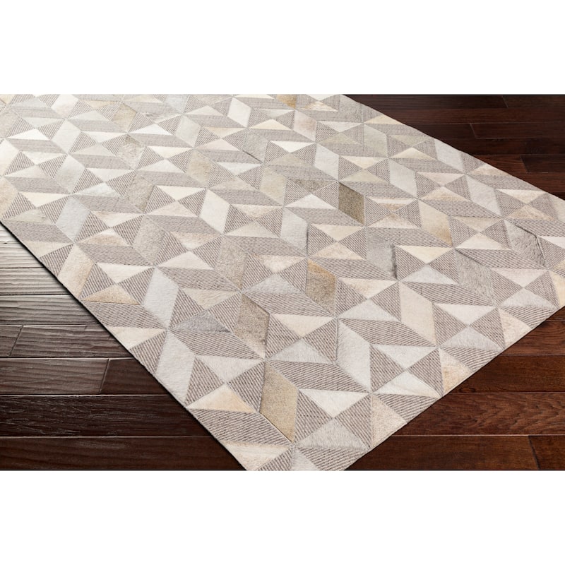 Surya Medina Modern Hair-on-hide Leather Area Rug